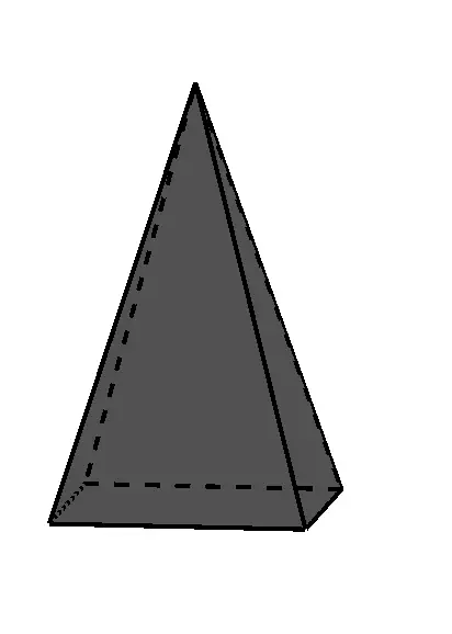 quadrangular pyramid 3D